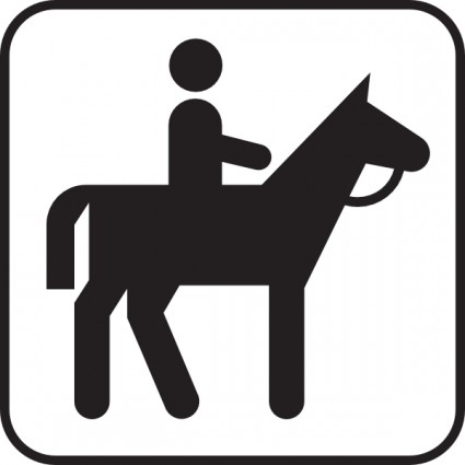 Horse back riding clipart