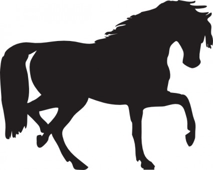 clip art de caballo silueta