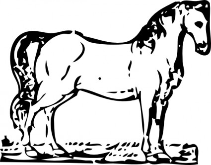 الحصان نقش خشبي قصاصة فنية