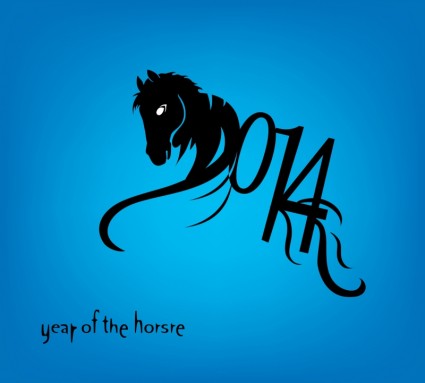 symbole chinois de l'année cheval