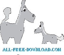 dessin animé de chevaux