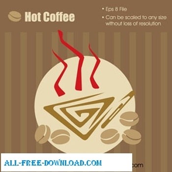 grafica di caffè caldo