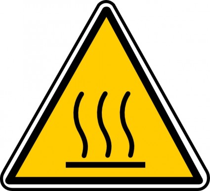perigo de superfície quente clip-art