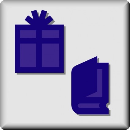 Hotel icona regalo e libro negozio ClipArt
