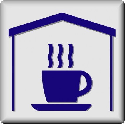 ícone de Hotel no quarto café e chá clip-art