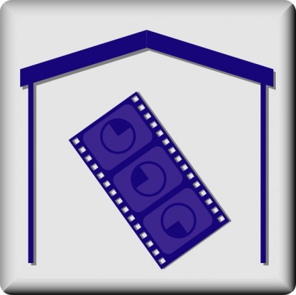 Hotel-Symbol im Zimmer-Film-Clip-art