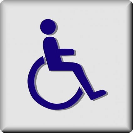 Hôtel icône fauteuil roulant accès clipart