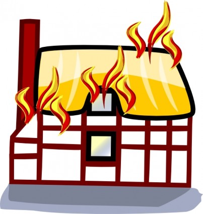Haus Feuer Versicherung ClipArt