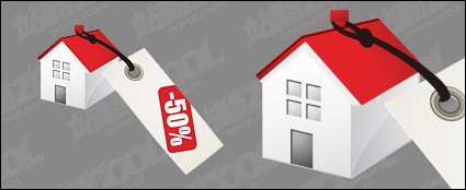 material de vectores de precio de venta de casa