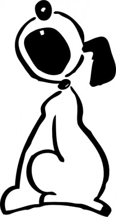 ハウリング犬のクリップアート