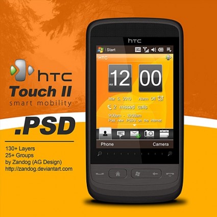 psd di smartphone HTC touch