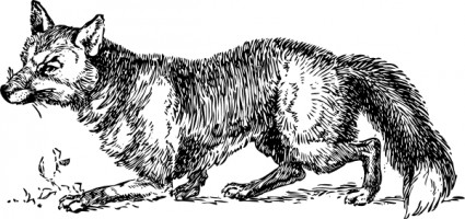 clip art de caza zorro