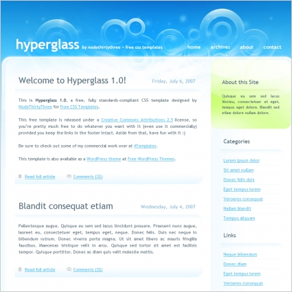 Hyperglass Template