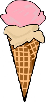 glace cône scoop clipart