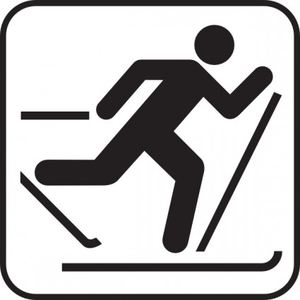冰滑雪地图符号剪贴画