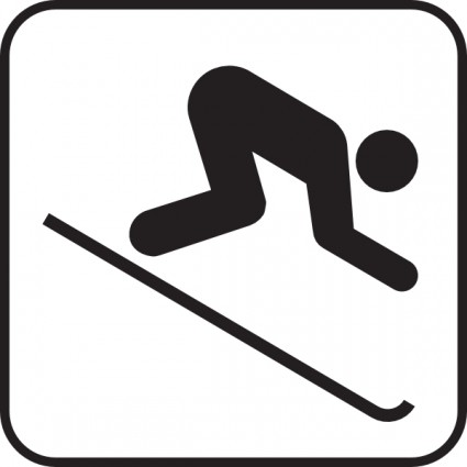 Eis Skifahren Karte Zeichen ClipArts
