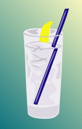 Eis-Wasser-Glas-ClipArt-Grafik