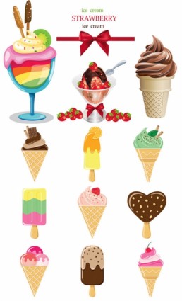 アイスクリームの色のベクトル