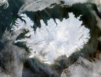 calotte polaire de l'hiver Islande