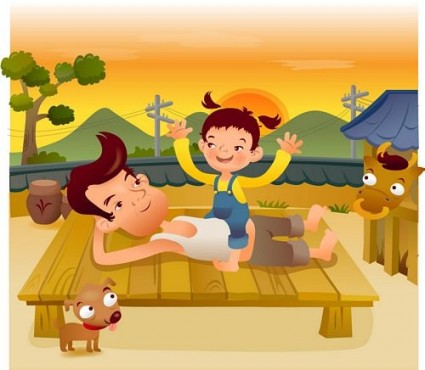 iclickart 卡通插画矢量家庭