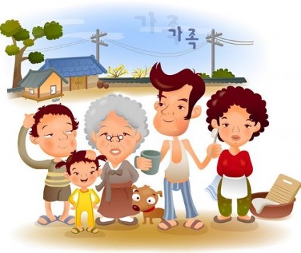 Iclickart Cartoon Illustration Vektor family