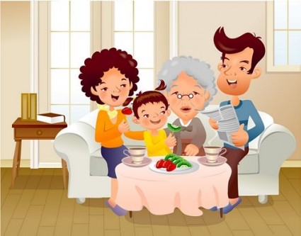 iclickart мультфильм иллюстрации векторных семья
