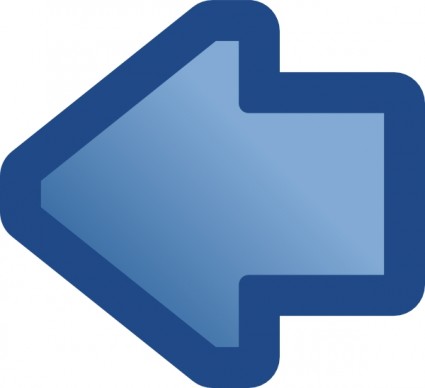 flecha de icono izquierda azul clip art