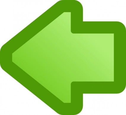 flèche de l'icône clipart vert à gauche