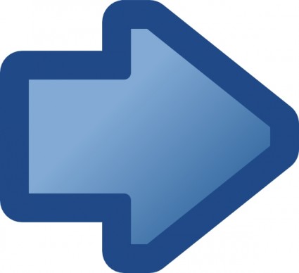 image clipart icône flèche droite bleu