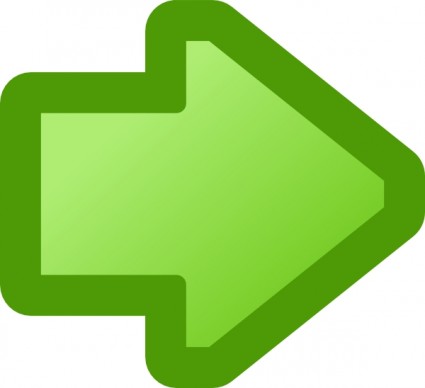 image clipart icône flèche droite verte