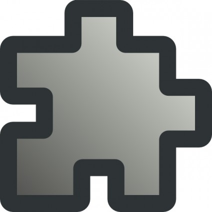 ícone quebra-cabeça cinza clip art