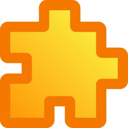 icono puzzle amarillo clip art