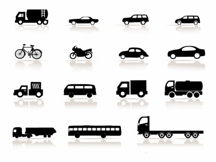 icono de conjunto de vehículos
