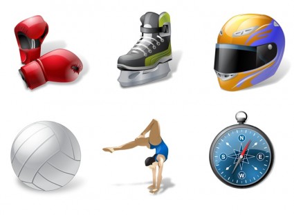 ícones terra esporte vector icons