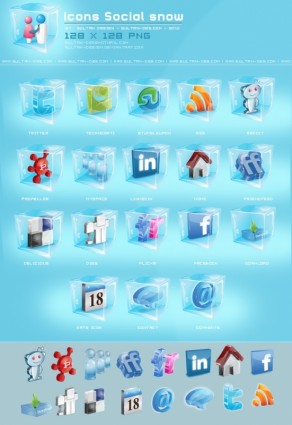 pack d'icônes icônes neige social