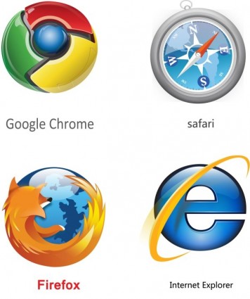 IE chrome Firefox Safari Vektor