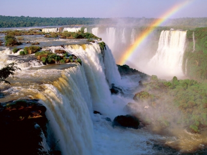 Iguassu Falls Wallpaper Waterfalls Nature