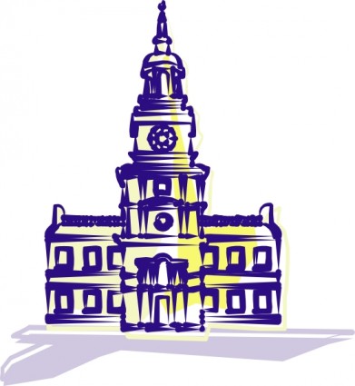 Independence hall clipart