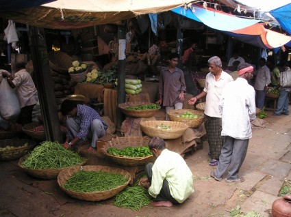 Индия рынке овощей
