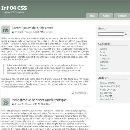 Inf css template