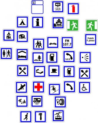 signos de símbolos de información clip art
