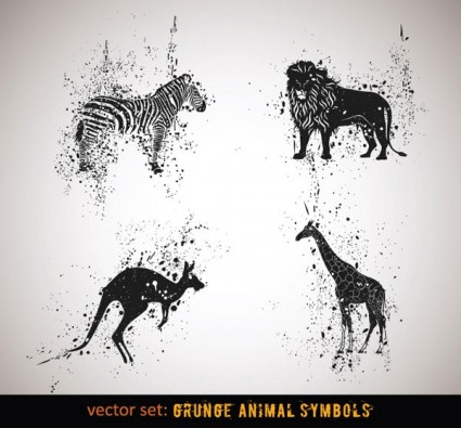 tinta hewan vektor