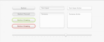 kit de interfaz con campos de texto de botones y slider