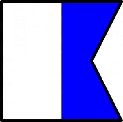 International Maritime Signal Flag Alpha Clip Art