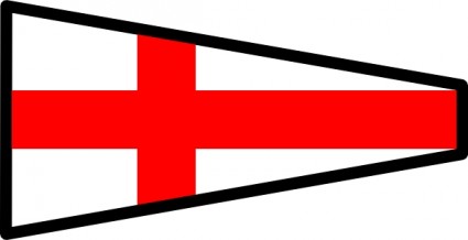 Bandeira de sinal Marítima Internacional clip-art