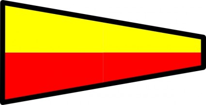 Bandeira de sinal Marítima Internacional clip-art