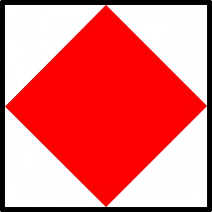 Bandera de señal marítima internacional foxtrot clip art