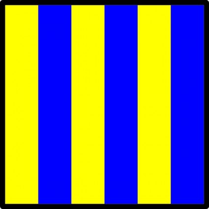 drapeau de signal maritime international de golf clipart