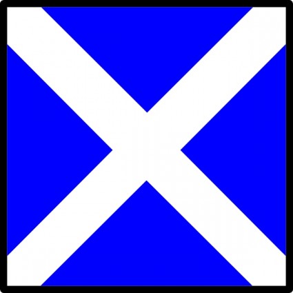 Bandera de señal marítima internacional mike clip art