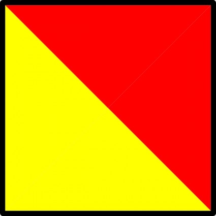 International Maritime Signal Flag Oscar Clip Art